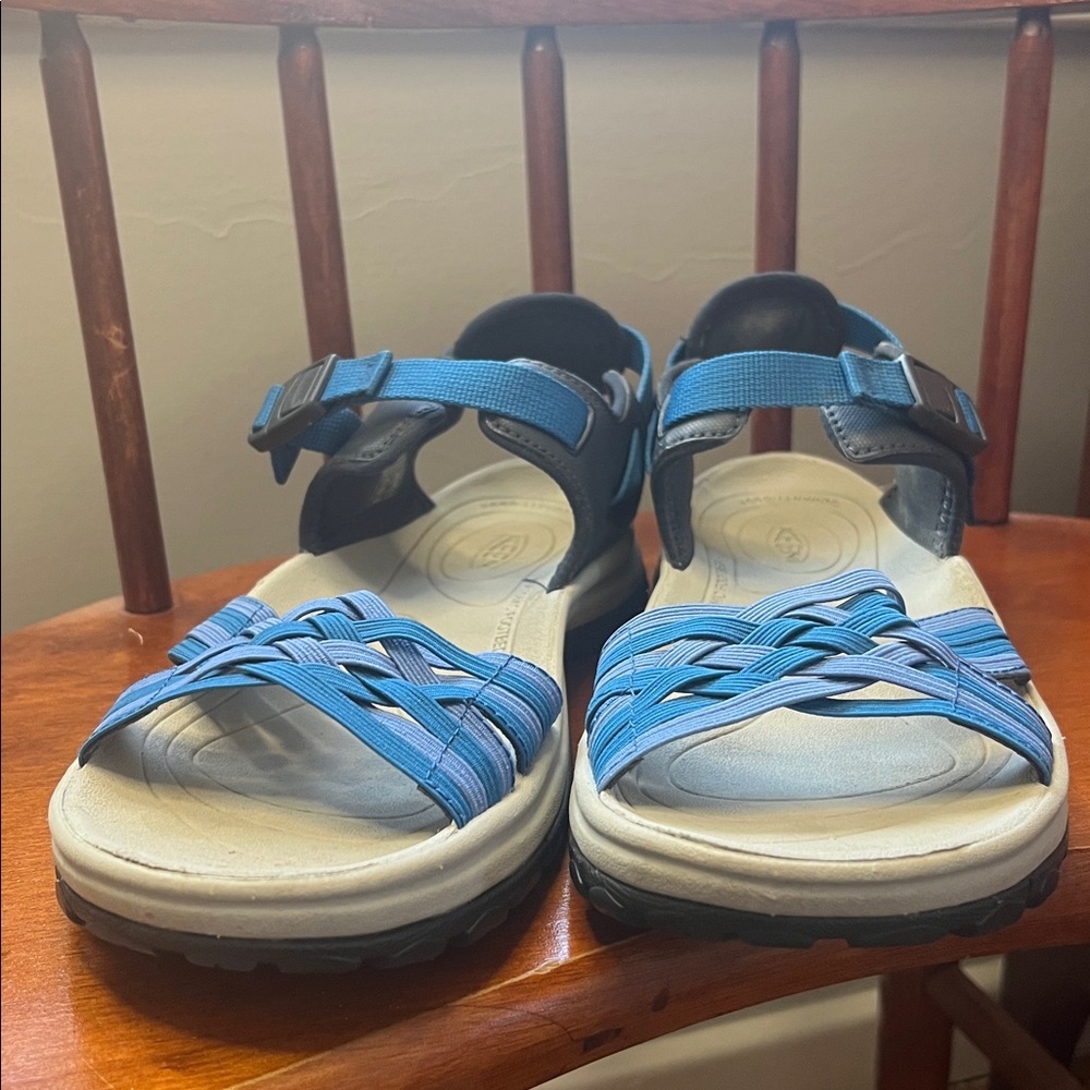 KEEN Women's Terradora II Strappy Open Toe Sandals in Navy/Mykonos Blue Size 8 - Picture 2 of 13